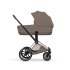 Carucior 3 in 1 pentru copii Cybex Priam Style, cu landou si scoica Cloud T Plus, Coconut Brown cu cadru Rosegold - 12