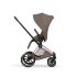 Carucior 3 in 1 pentru copii Cybex Priam Style, cu landou si scoica Cloud T Plus, Coconut Brown cu cadru Rosegold - 8