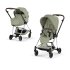 Carucior 2 in 1 pentru copii Cybex Mios Style, premium, Sage Green cu cadru Chrome - 1