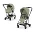 Carucior 2 in 1 pentru copii Cybex Mios Style, premium, Sage Green cu cadru Matt Black - 1