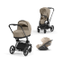 Carucior 3 in 1 pentru copii Cybex Priam 4.0, cu landou si scoica Cloud T Plus - 2