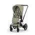 Carucior sport pentru copii Cybex Platinum e-Priam Style, premium, Sage Green cu cadru Chrome - 1
