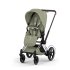 Carucior 2 in 1 pentru copii Cybex E-Priam Style, premium, Sage Green cu cadru Chrome - 2