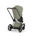 Carucior 2 in 1 pentru copii Cybex E-Priam Style, premium, Sage Green cu cadru Chrome - 6