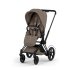 Carucior 2 in 1 pentru copii Cybex E-Priam Style, premium, Coconut Brown cu cadru Matt Black - 2