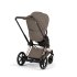 Carucior 2 in 1 pentru copii Cybex E-Priam Style, premium, Coconut Brown cu cadru Rosegold - 4