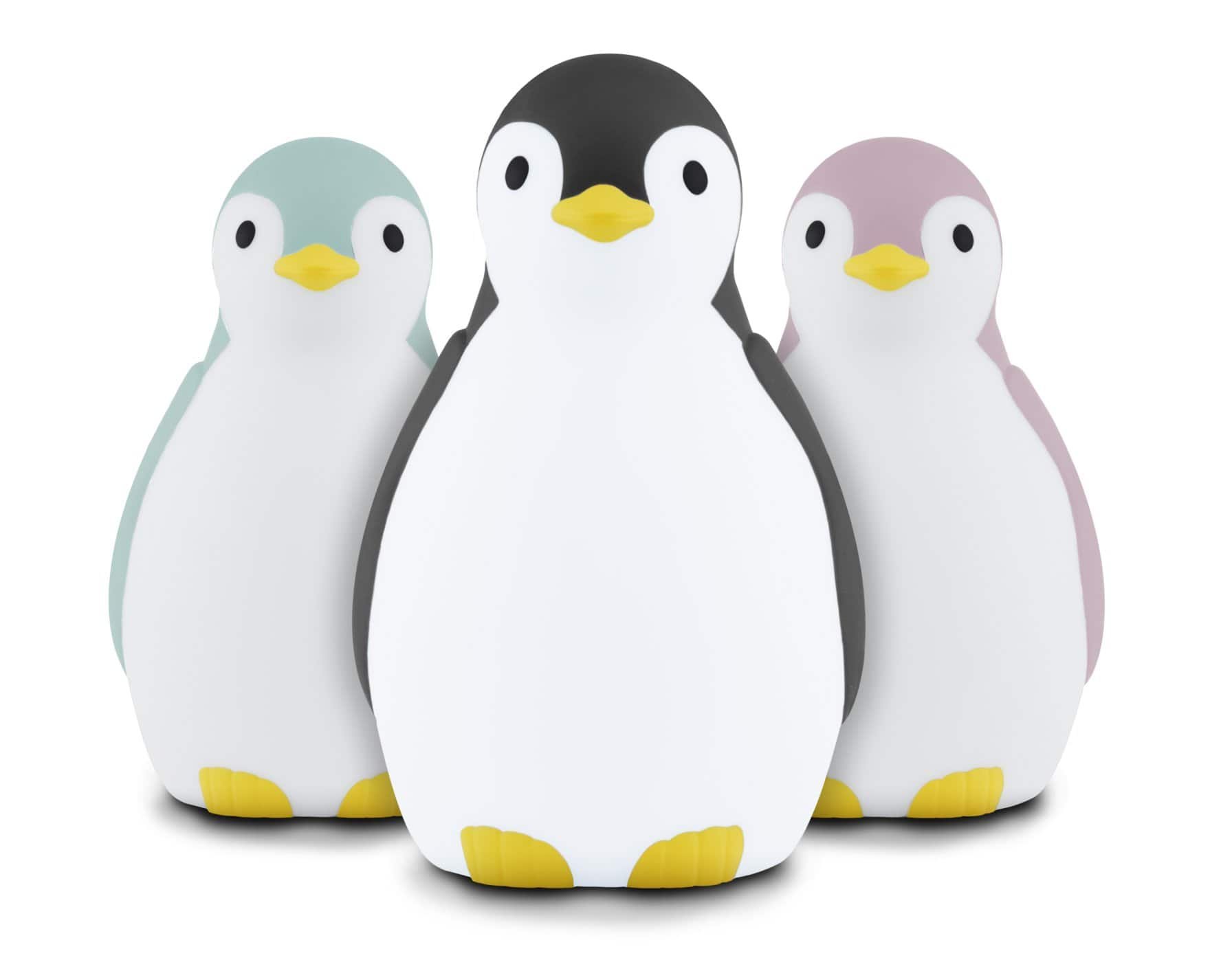 Cadou pentru fete de 1 an - idei de cadouri functionale- lampa de somn, 3 pinguini-min