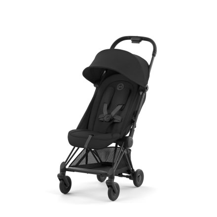 Carucior sport pentru copii Cybex Coya, flexibil, ultra-compact - Sepia Black cu cadru Matt Black
