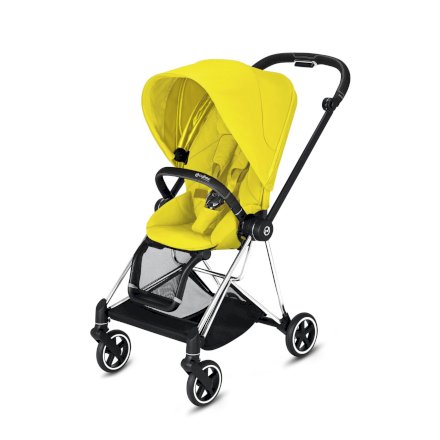Carucior pentru copii Cybex Platinum - Mios 2.0 sport premium Mustard Yellow / cadru Chrome cu detalii negre