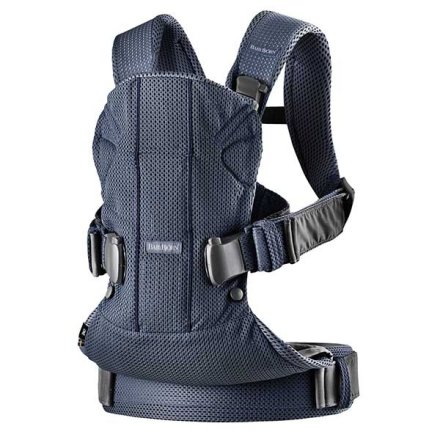 Кош за новородено бебе BabyBjorn One Air анатомичен 3D Mesh - Navy Blue