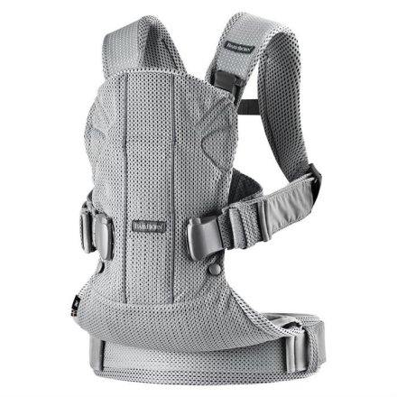 Кош за новородено бебе BabyBjorn One Air анатомичен 3D Mesh - Сребрист