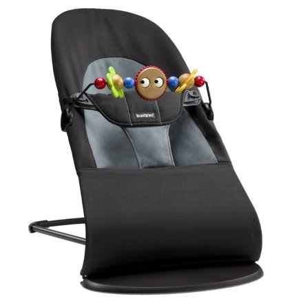 Бебешка люлка BabyBjorn Balance с лост за играчки - Soft Black/Grey