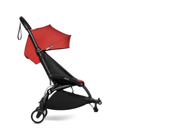 Παιδικό καρότσι BABYZEN YOYO² CONNECT με δύο μονά κρεβάτια, σπορ, με μαύρο σκελετό και κόκκινο χρωματικό πακέτο