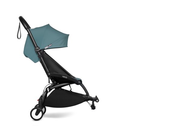 Количка за близнаци BABYZEN YOYO² CONNECT, спортна, с черна рамка и цветен пакет Aqua