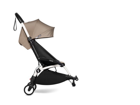 Carucior pentru copii BABYZEN YOYO² CONNECT sport ultracompact cadru alb si pachet de culoare 6+ Taupe