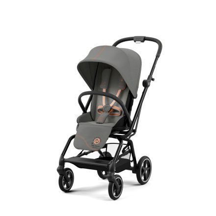 Детска спортна количка Cybex Gold Eezy S Twist+ 2, 360°, големи колела - Lava Grey с черна рамка