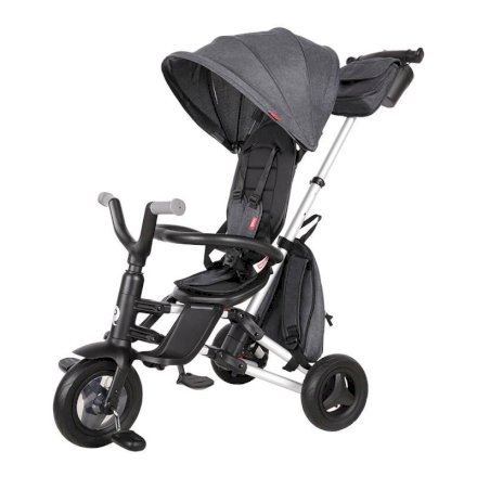 Tricicleta pentru copii Qplay Nova Rubber, ultra-pliabila,10 luni - 3 ani - Negru
