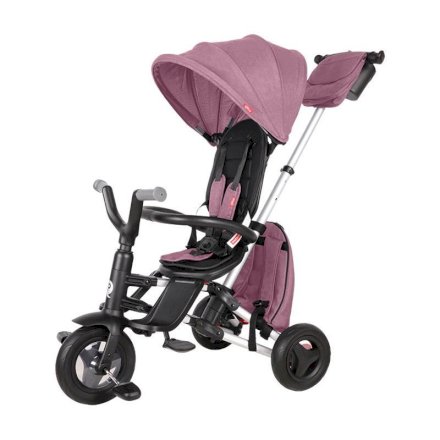 Tricicleta pentru copii Qplay Nova Rubber, ultra-pliabila,10 luni - 3 ani - Violet