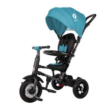 Tricicleta pentru copii Qplay Rito Rubber, pliabila, 12 luni - 3 ani - Albastru deschis