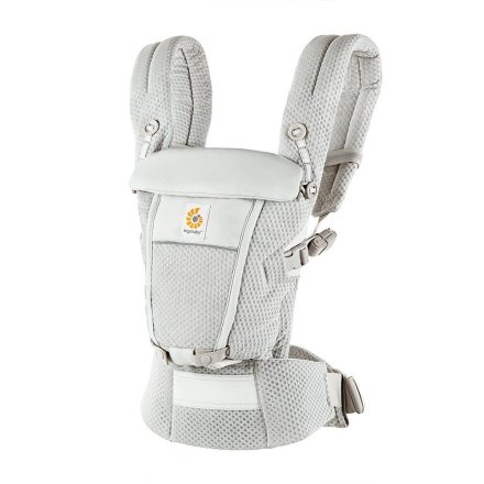  Кош за новородено Ergobaby Adapt Soft Flex Mesh, дишащ и удобен, 0 - 4 години, Pearl Grey