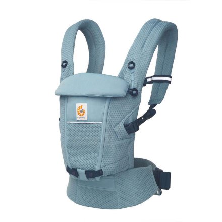  Кош за новородено Ergobaby Adapt Soft Flex Mesh, дишащ и удобен, 0 - 4 години, Slate Blue