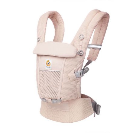  Marsupiu pentru bebelusi Ergobaby Adapt Soft Flex Mesh, respirabil si confortabil, 0 - 4 ani, Pink Quartz