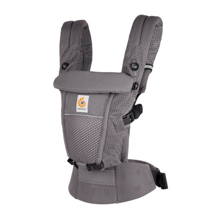  Кош за новородено Ergobaby Adapt Soft Flex Mesh, дишащ и удобен, 0 - 4 години, Graphite Grey