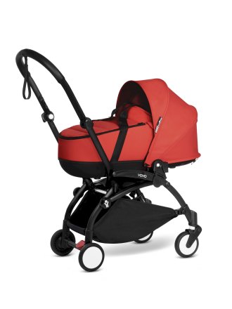 Babyzen YOYO² Βρεφικό Καρότσι με Μαύρο Σκελετό & Πορτ-μπεμπέ Red