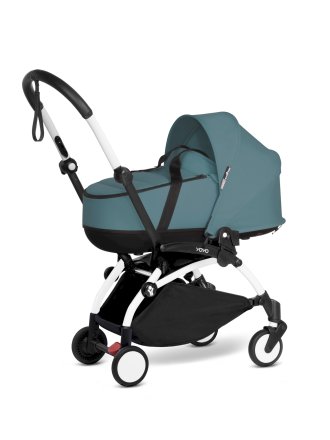 BABYZEN YOYO² Βρεφικό Καρότσι με Λευκό Σκελετό & Aqua Πορτ-μπεμπέ