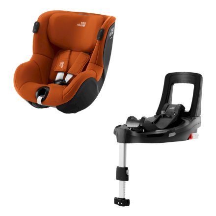 Детско столче за кола Britax Romer - Dualfix iSense с isofix база 3 месеца - 4 години Golden Cognac