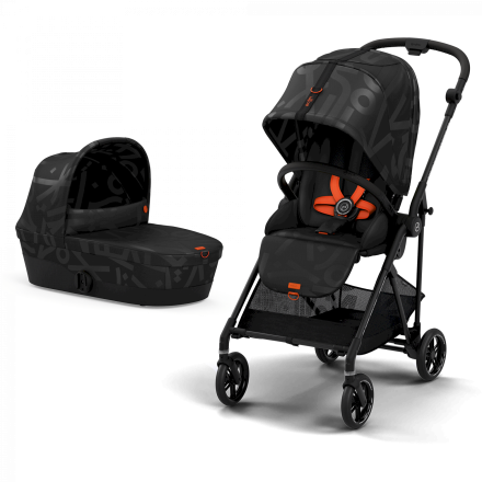 Детска количка 2 в 1 Cybex Gold - Melio Street ултра лека спортна Real Black