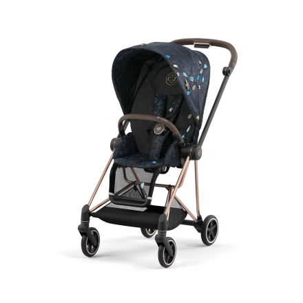 Carucior 3 in 1 pentru copii Cybex Mios 3.0 Jewels of Nature, cu landou, scoica auto Cloud T si cadru Rosegold