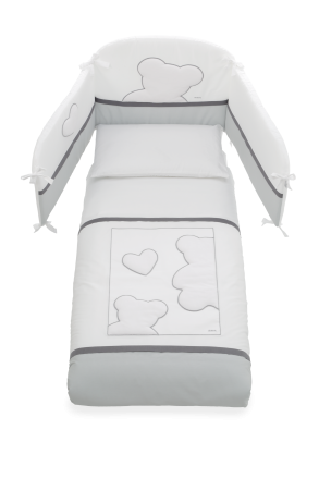 Спален комплект Italbaby Matisse Maxi, Boutique колекция, пет части, изработен от памук - Сив