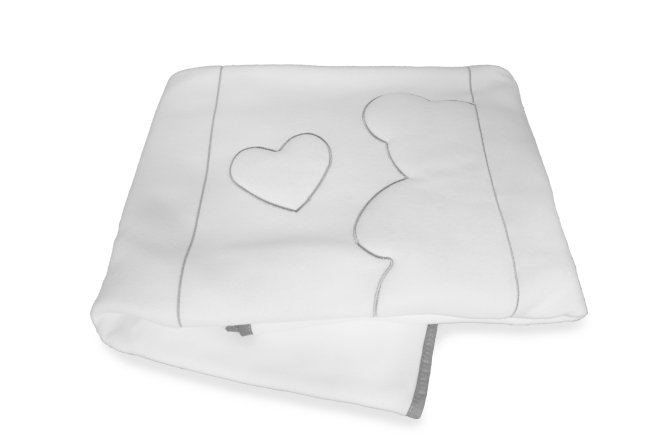Matisse за кошара Italbaby Matisse, колекция Boutique, бродирана, изработена от вълна, сива
