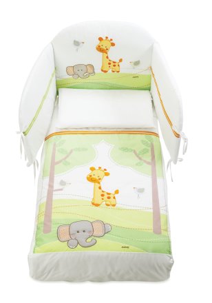 Спален комплект Italbaby Gina Maxi, колекция Trendy, пет части, изработен от памук - Bianco