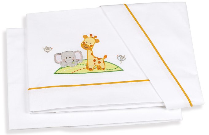 Italbaby Подложка за легло Gina, колекция Trendy, памук, бродирана, с животни