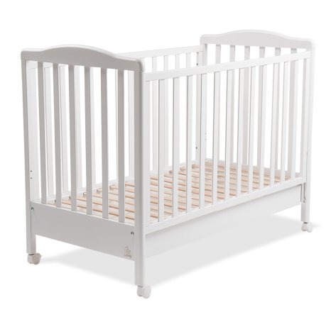 Детска кошара Italbaby Flash, Trendy Collection, изработена от букова дървесина - Bianco
