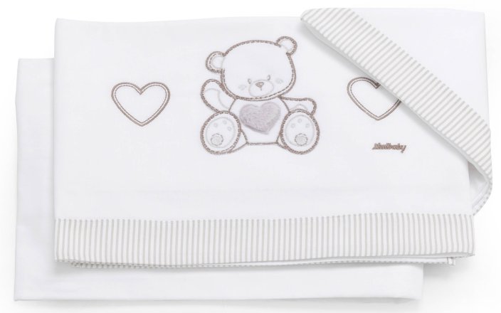 Спален комплект Italbaby Baby Jolie, колекция Trendy, три части, памук - Choco