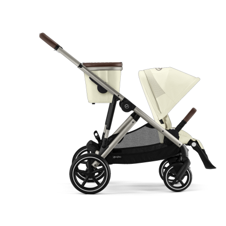 Carucior sport dublu Cybex Gazelle S, pentru copii, compact, varianta noua - Seashell Beige