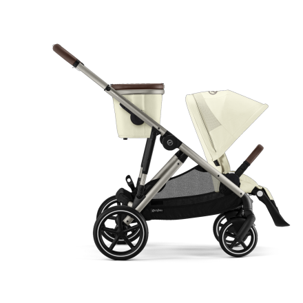 Carucior sport dublu Cybex Gazelle S, pentru copii, compact - Seashell Beige