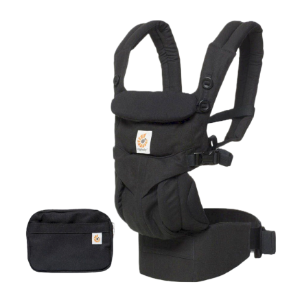 Кош за новородено Ergobaby OMNI 360 Evolutionary Cotton 0 - 4 години Pure Black