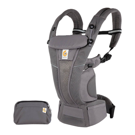 Кош за новородено Ergobaby OMNI Breeze дишащ и удобен 0 - 4 години Graphite Grey
