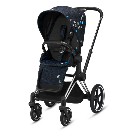 Carucior sport pentru copii Cybex Priam 3.0 Jewels of Nature - cu cadru Chrome Black