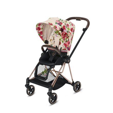 Carucior sport pentru copii Cybex Mios 2.0 Spring Blossom - Light, cu cadru Rosegold