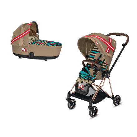 Carucior 2 in 1 pentru copii Cybex Mios 2.0 by Karolina Kurkova, cu landou - cadru Rosegold