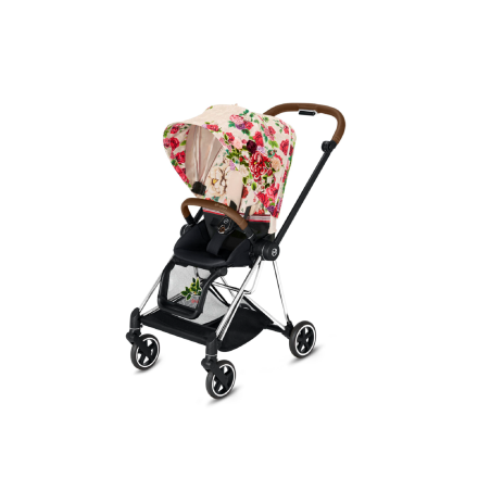 Carucior sport pentru copii Cybex Mios 2.0 Spring Blossom - Light, cu cadru Chrome Brown