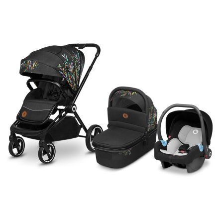 Carucior sport pentru copii Lionelo - Mika 3 in 1, accesorizat, cu landou si scoica - Dreamin, editie limitata