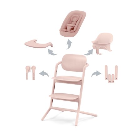 Scaun de masa pentru copii Cybex Gold Lemo 4 in 1, multifunctional - Pearl Pink