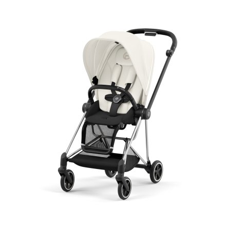 Carucior 2 in 1 pentru copii Cybex Mios 3.0 premium - Off White cu cadru Chrome Black