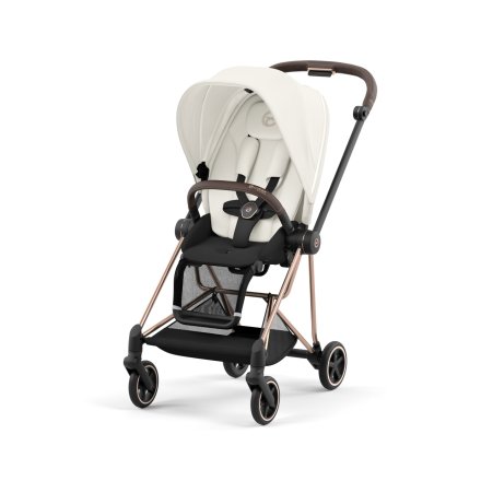 Carucior 2 in 1 pentru copii Cybex Mios 3.0 premium - Off White cu cadru Rosegold